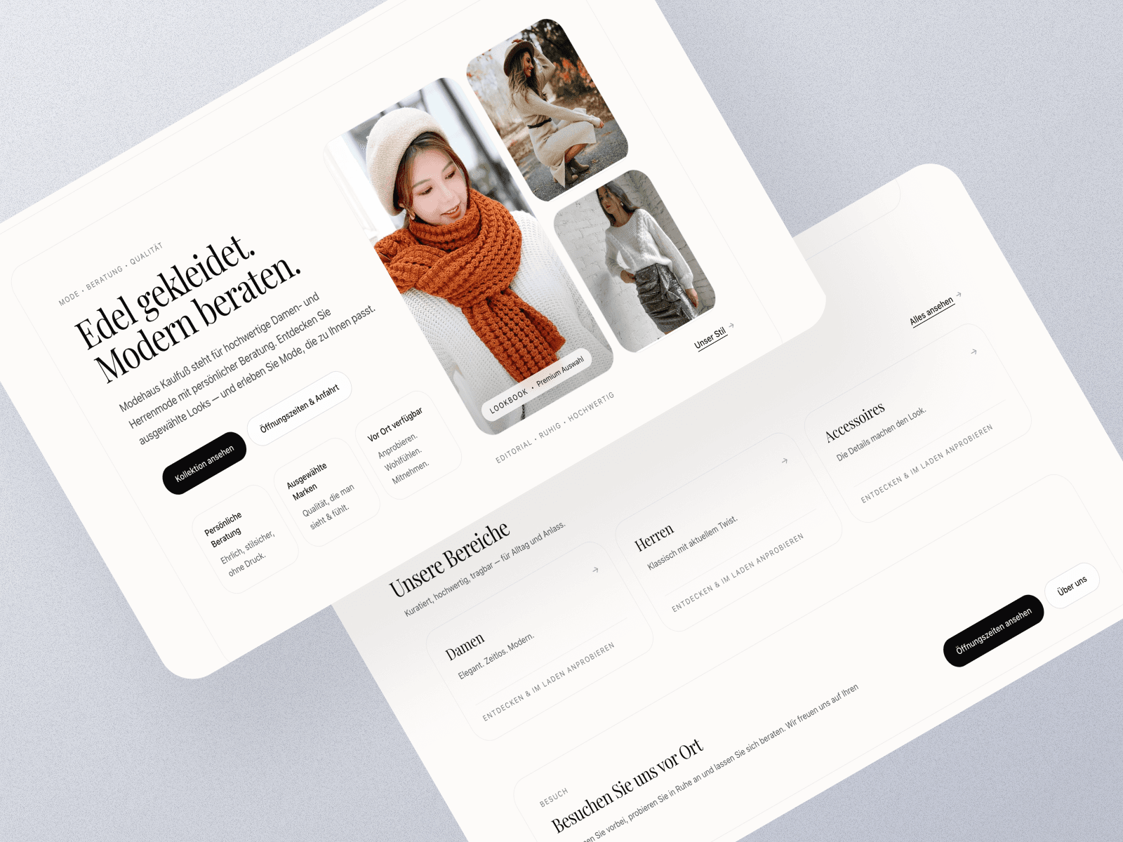 Premium Company Website Mockup mit klarem, hochwertigem Layout